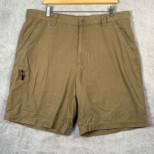 Columbia Mens Cargo Shorts 38 Casual Outdoor Hiking Khaki Brown Cotton Gorpcore